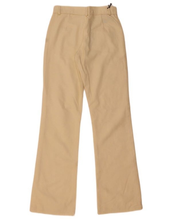 Pantaloni casual de damă Vintage Bootcut IT 40 Small W27 L32 Bej