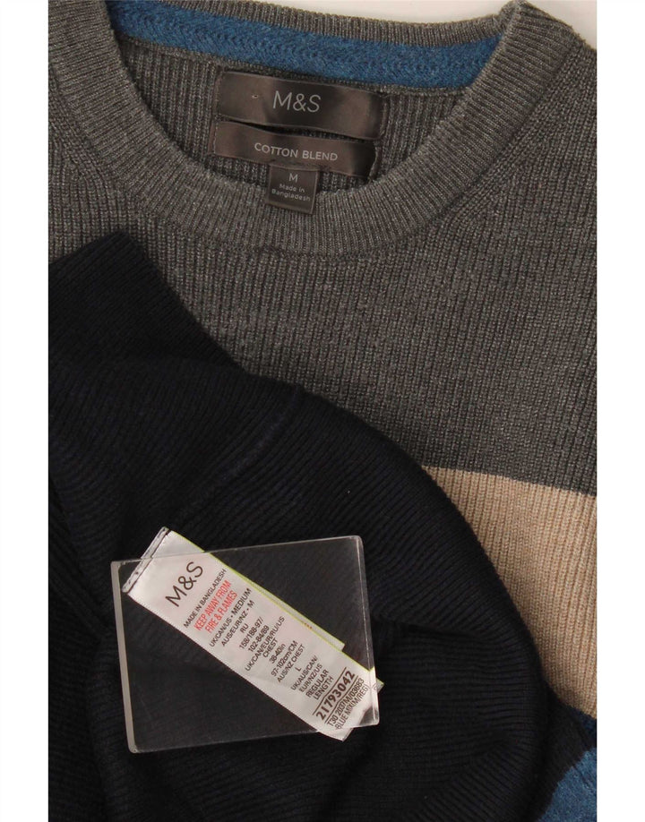 Pulover Marks & Spencer pentru bărbați, cu gât crew, mediu multicolor