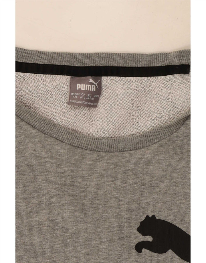Pulover grafic pentru bărbați Puma, 4XL, bumbac cu pete gri
