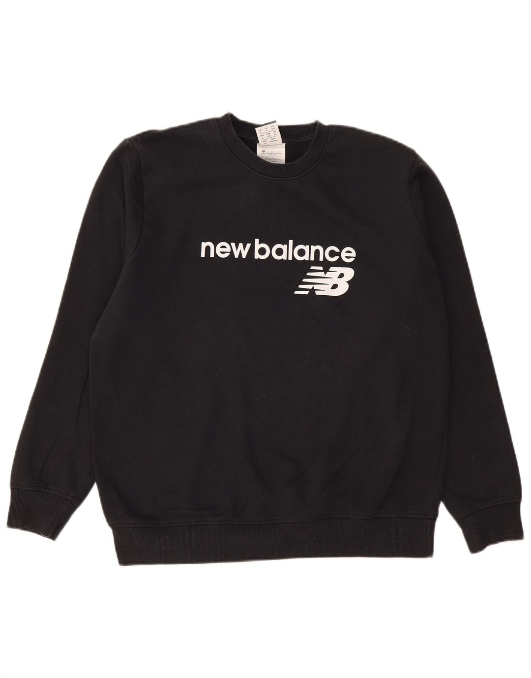 Pulover cu grafic pentru femei NEW BALANCE Pulover UK 16, mare, negru, bumbac