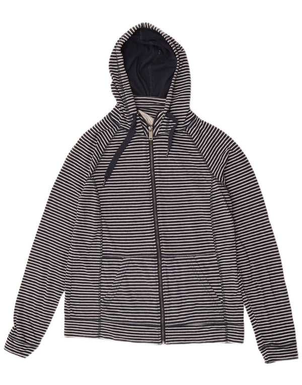 Mountain Warehouse Pulover cu capota cu fermoar pentru femei UK 14 mare bleumarin cu dungi