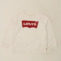 LEVI'S Womens Graphic Sweatshirt Jumper UK 16 Large White Cotton Vintage Levi's and Second-Hand Levi's from Messina Hembry 