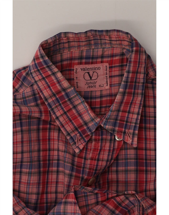 Cămașă Valentino Băieți 15-16 Ani XL Bumbac Roz Check