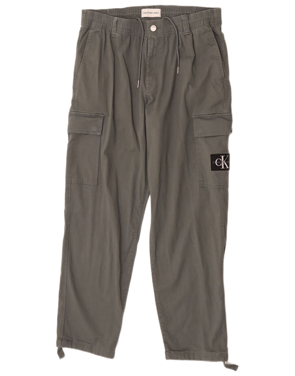 Pantaloni cargo pentru bărbați Calvin Klein L34 L32 bumbac gri