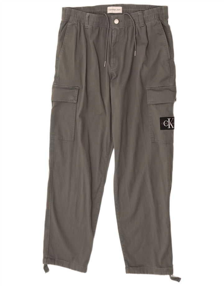 Pantaloni cargo pentru bărbați Calvin Klein L34 L32 bumbac gri