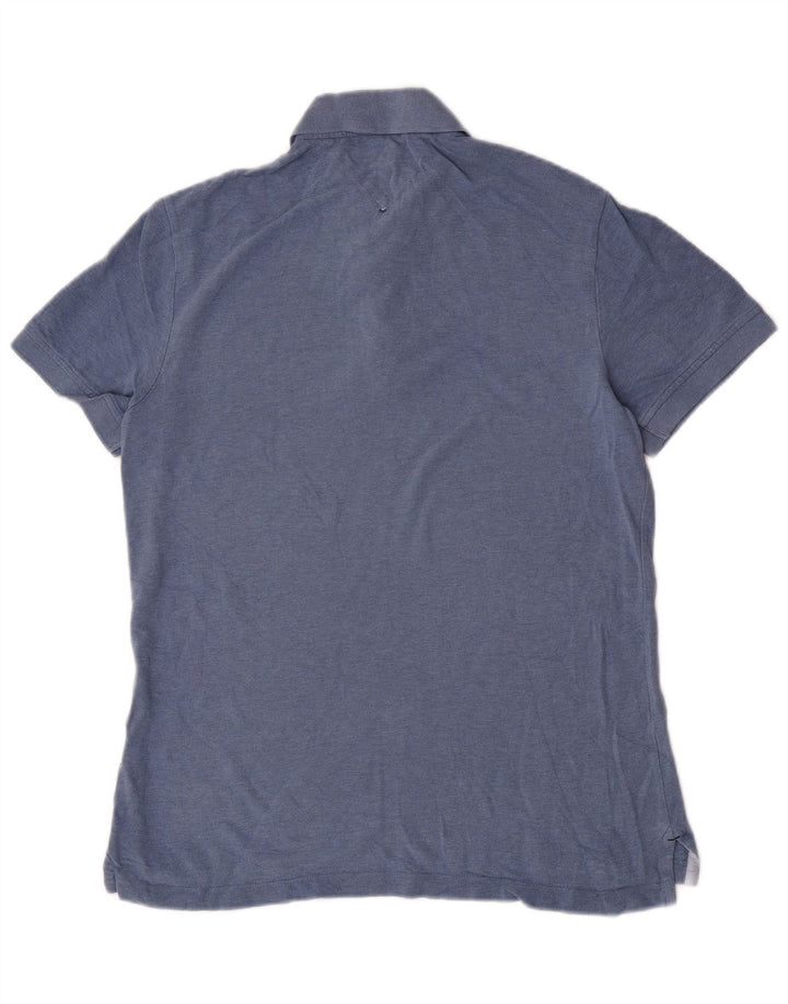 Tricou polo Tommy Hilfiger pentru bărbați, personalizat, bumbac albastru mediu