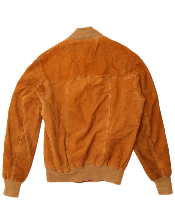 Bomber pentru bărbați VINTAGE din piele intoarsa UK 40 mare bej