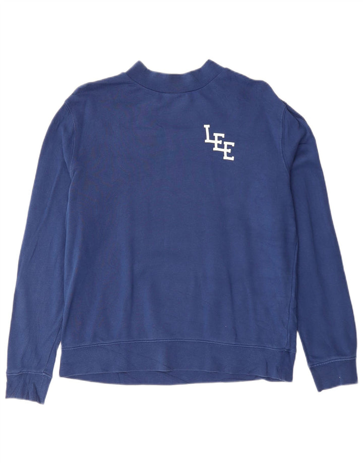 Pulover de hanorac Lee pentru femei, cu croiala normală, UK 10, mic, albastru bleumarin, bumbac