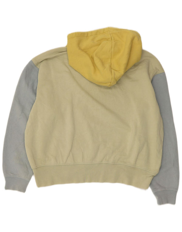 Pulover supradimensionat pentru femei Nike UK 6 XS, bumbac color bloc, galben