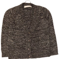 Pulover cardigan pentru femei Zara UK 14 mediu negru bumbac cu pete
