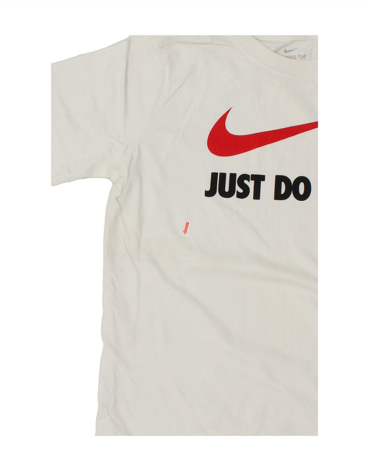 NIKE Boys Graphic T-Shirt Top 10-11 Years Medium  White Cotton Vintage Nike and Second-Hand Nike from Messina Hembry 