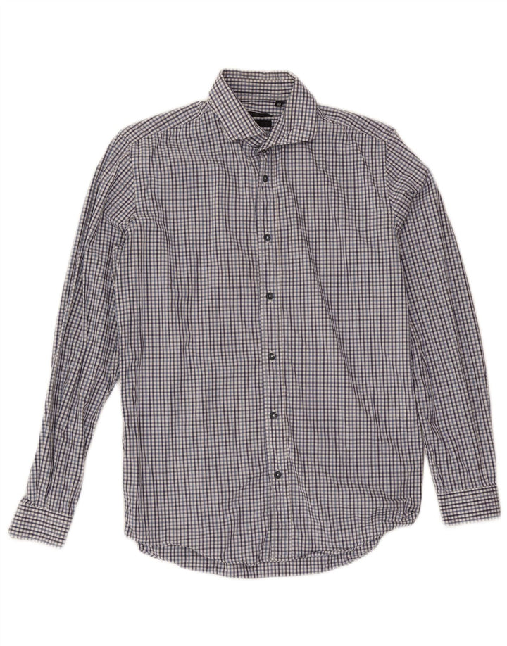 Cămașă pentru bărbați Liu Jo Slim Fit Mărimea 39 15 1/2 Mediu Bleumarin Check