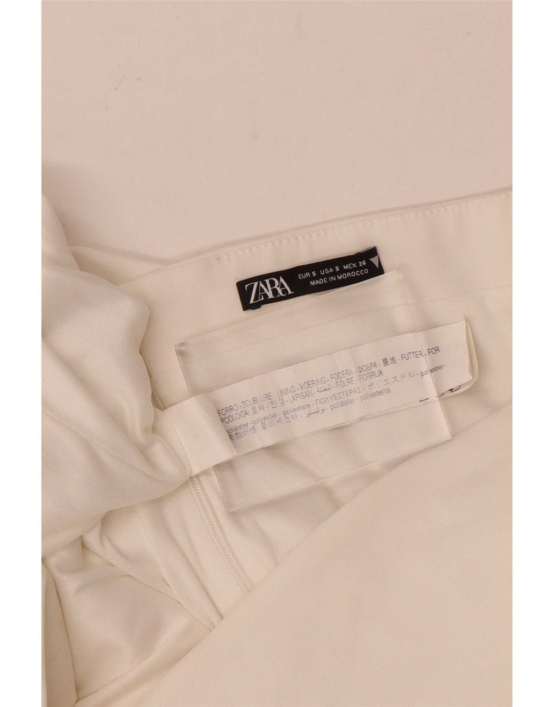 Rochie fără bretele pentru femei Zara UK 8, poliester alb mic