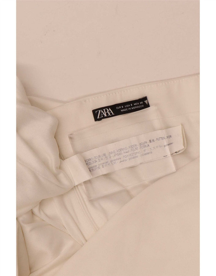 Rochie fără bretele pentru femei Zara UK 8, poliester alb mic