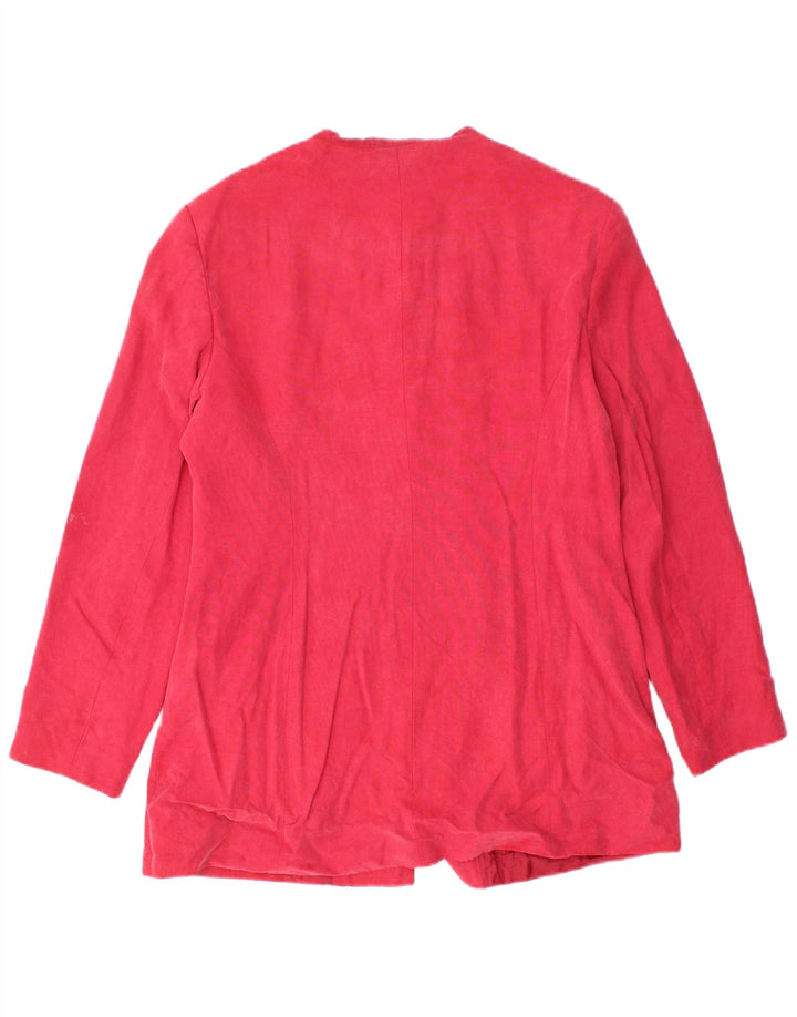 Sacou blazer pentru femei Monsoon cu 5 nasturi UK 14, viscoză roșie medie