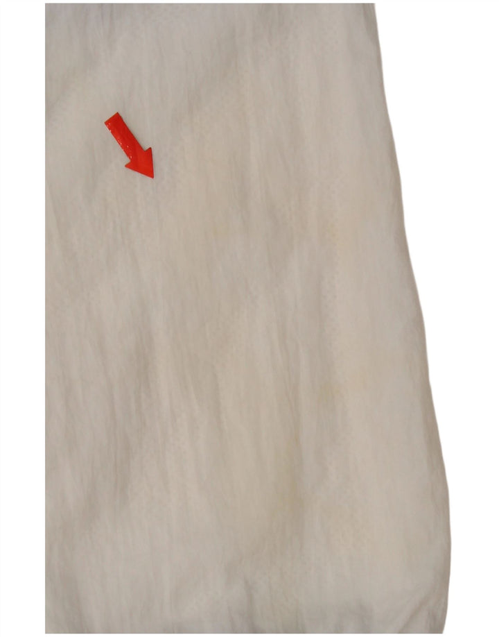 Jachetă de trening vintage pentru femei UK 14 Medium White Colorblock