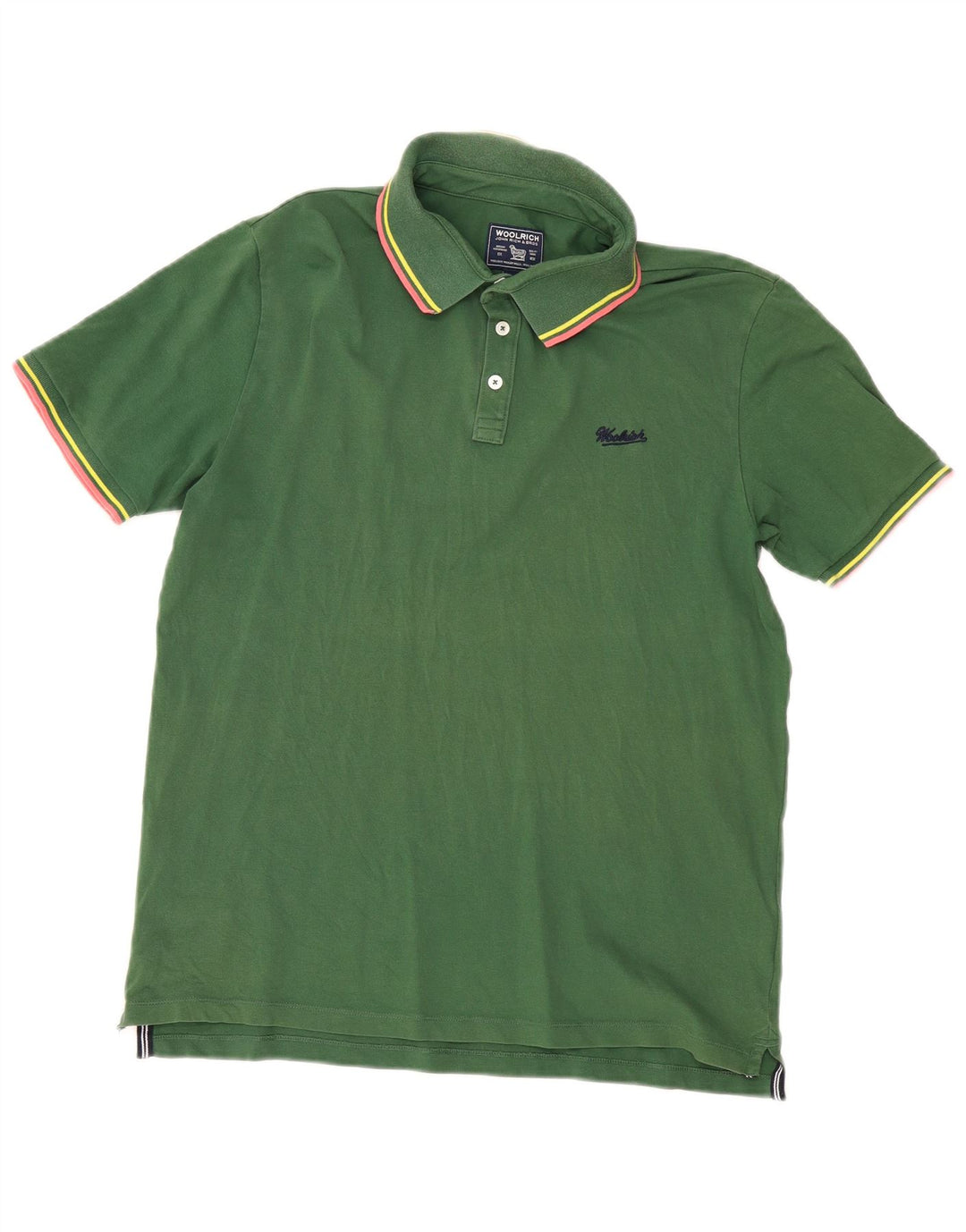 Tricou polo pentru bărbați Woolrich, bumbac verde mare