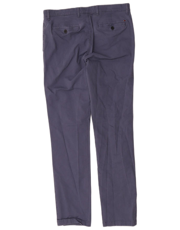 Pantaloni chino pentru bărbați, Stretch Slim Fit, L34 L34, bumbac albastru, Tommy Hilfiger