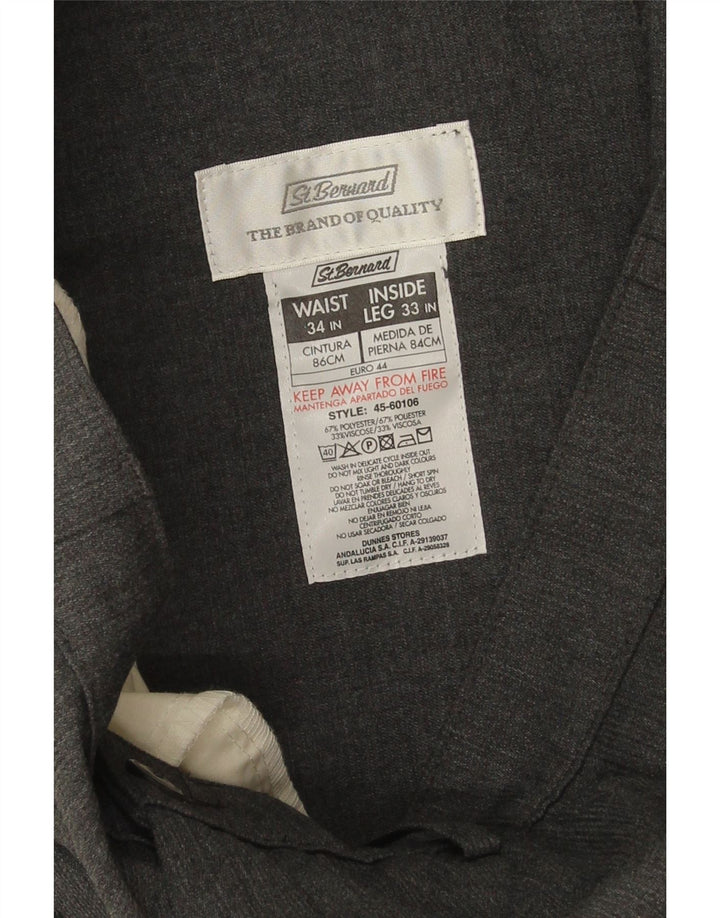 Pantaloni drepți pentru bărbați St. Bernard L34 L32 Poliester gri