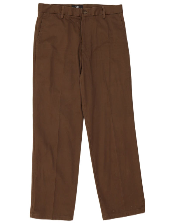 Pantaloni Chino Drepți Dockers Bărbați L32 L30 Bumbac Maro
