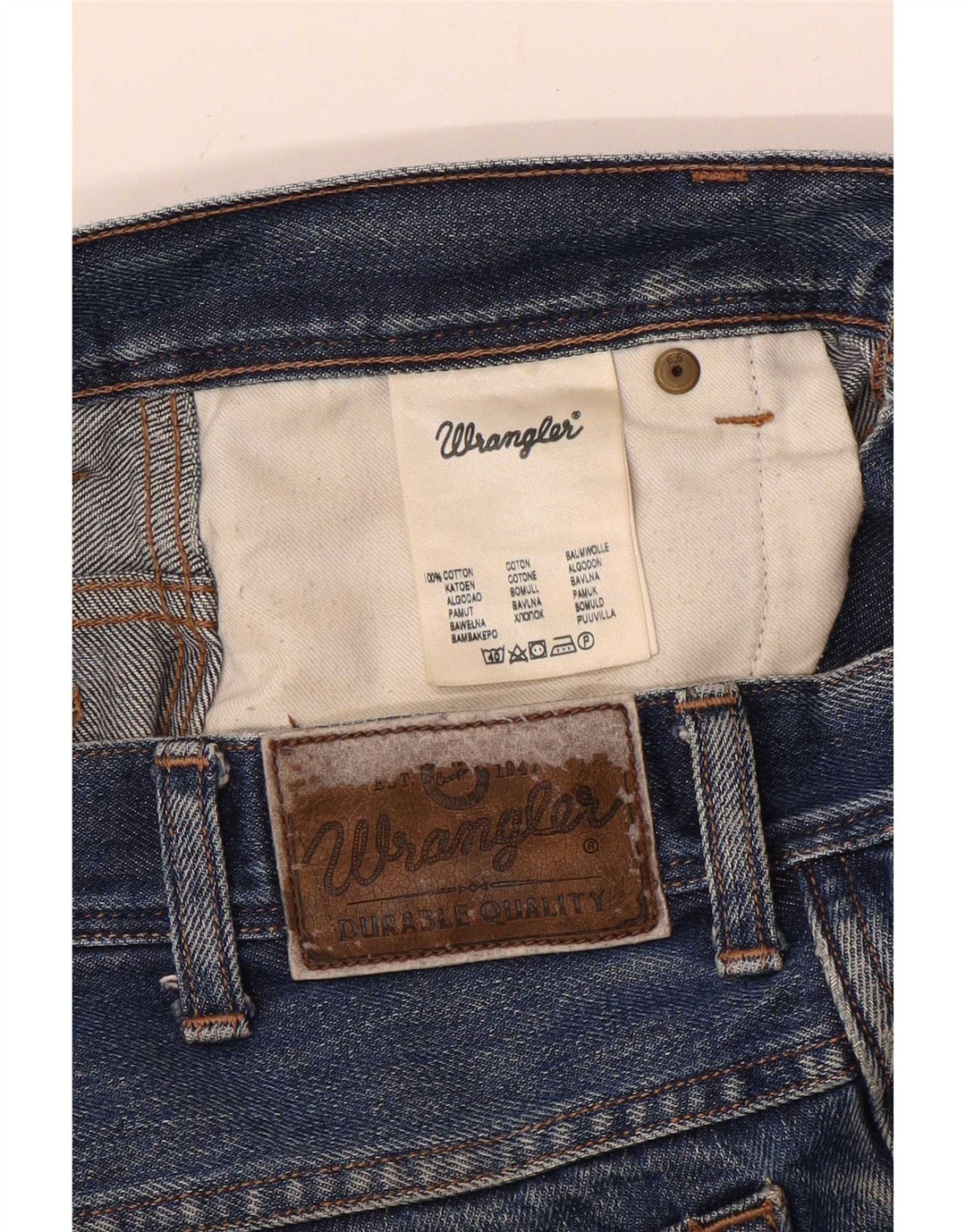 Blugi drepti Wrangler pentru bărbați, cu ajustare normală, W32 L27, bumbac albastru