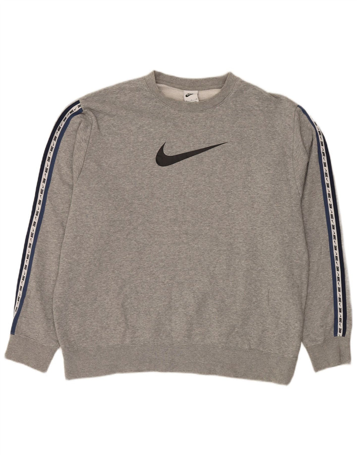 Hanorac grafic pentru bărbați NIKE Pulover XL bumbac gri
