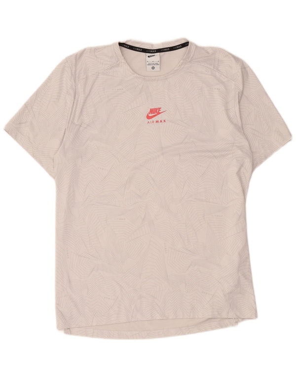 Tricou grafic Nike Dri Fit pentru bărbați Top Medium Gri Poliester geometric