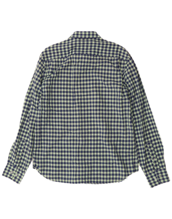 Massimo Dutti Mens Shirt Large Green Gingham