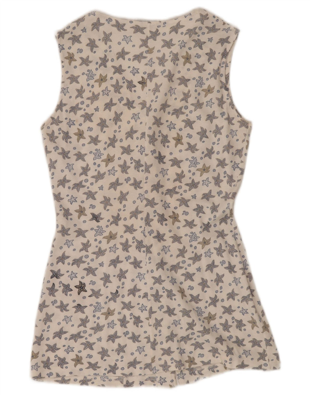 Rochie cămașă fără mâneci pentru femei FILA IT 44 Bumbac Floral Alb Mediu