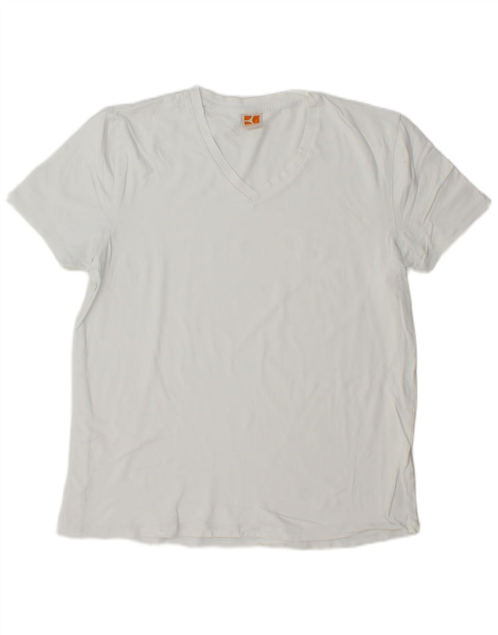 Tricou pentru bărbați Hugo Boss Top XL Bumbac alb