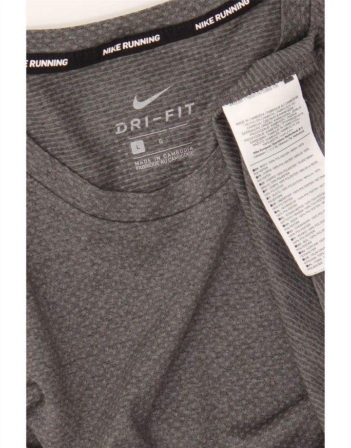 Tricou Nike Dri Fit pentru bărbați Top mare, gri, poliester