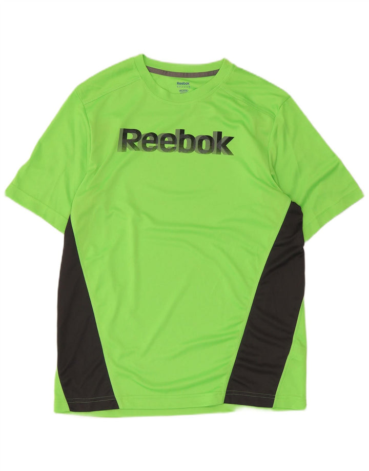 Tricou grafic pentru bărbați Reebok Top Mediu Verde Poliester Colorblock