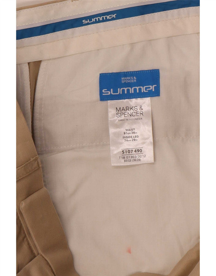 Pantaloni de costum pentru bărbați Marks & Spencer L36 L29 bej