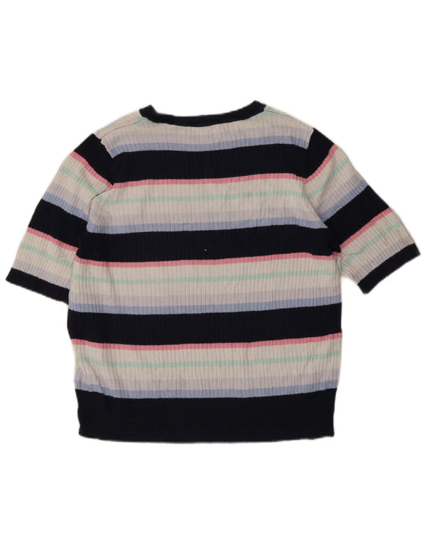 Tricou pentru femei Marks & Spencer Top UK 16 mare, cu dungi multicolore
