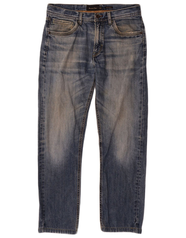 Blugi drepți Massimo Dutti pentru bărbați EU 40 Medium W31 L28 Albastru