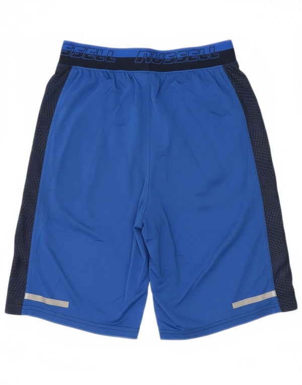 Pantaloni scurți sport Russell Athletic pentru băieți 14-15 ani XL, albastru, color block
