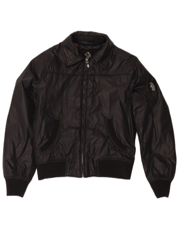 Refrigue Bomber Jacket pentru femei UK 14 Medium Black Nylon