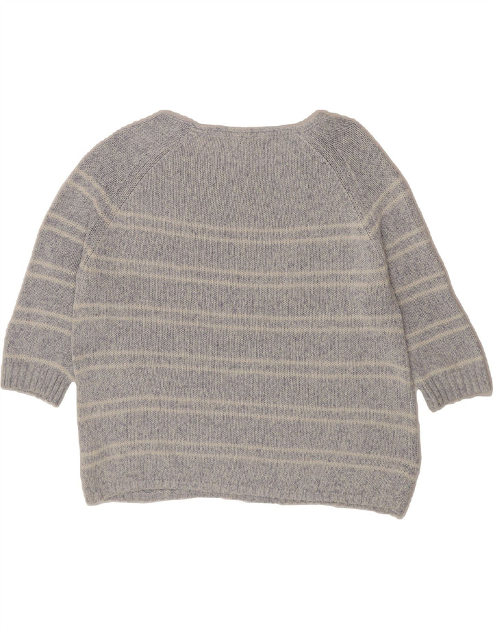 FAT FACE Womens Oversized Boat Neck Jumper Sweater UK 12 Medium Blue Vintage Fat Face and Second-Hand Fat Face from Messina Hembry 