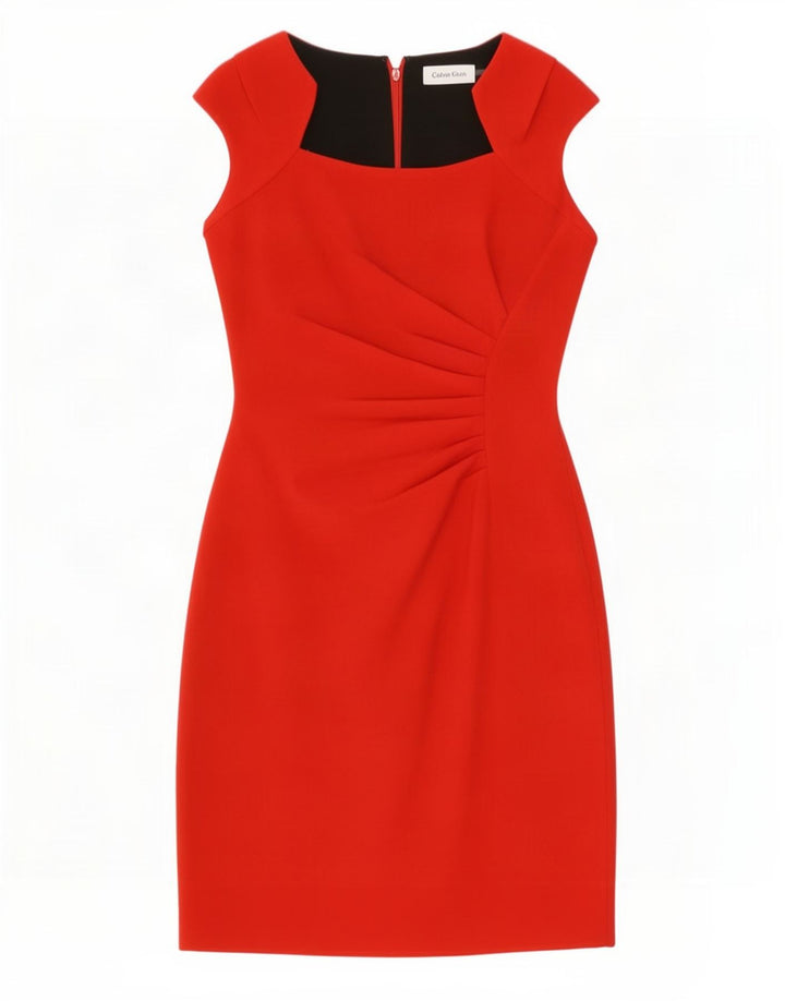 Rochie teacă pentru femei Calvin Klein Jeans UK 8 Poliester roșu mic