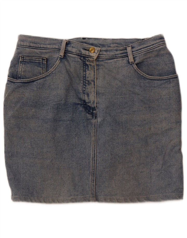 Fusta mini denim pentru femei Quarry W31 bumbac albastru mediu