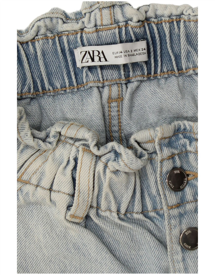 Pantaloni scurți din blugi pentru femei ZARA EU 34 2XS W24 Albastru