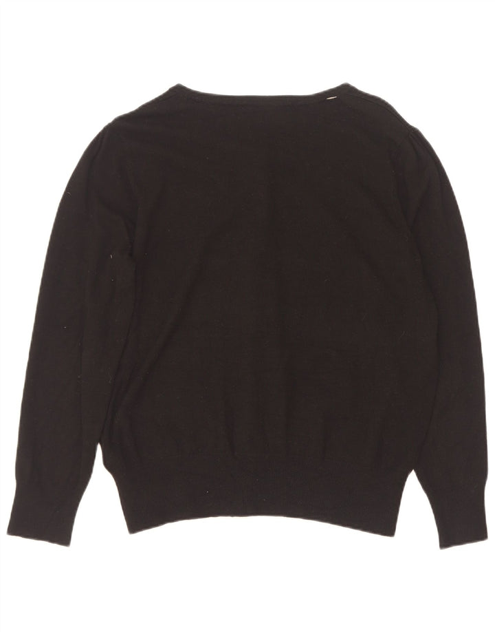 Pulover cardigan pentru femei Marks & Spencer UK 16 mare, negru, viscoză