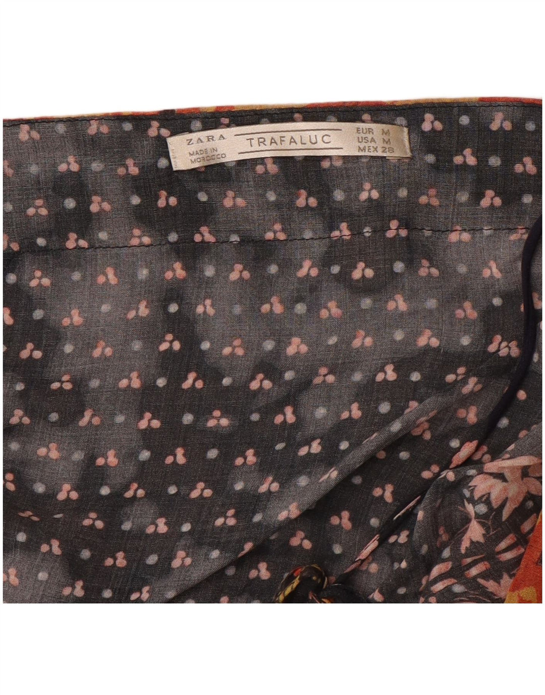 Rochie Kaftan pentru femei Zara UK 12 Medium Black Floral