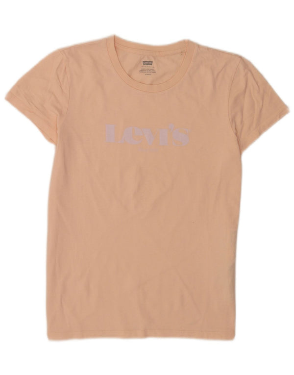 Tricou grafic Levi's pentru femei Top UK 10 Small Pink Bumbac