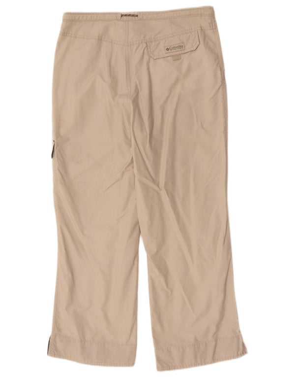 Pantaloni tăiați cargo pentru femei Columbia, cu picioare largi, L27 L24, bumbac bej