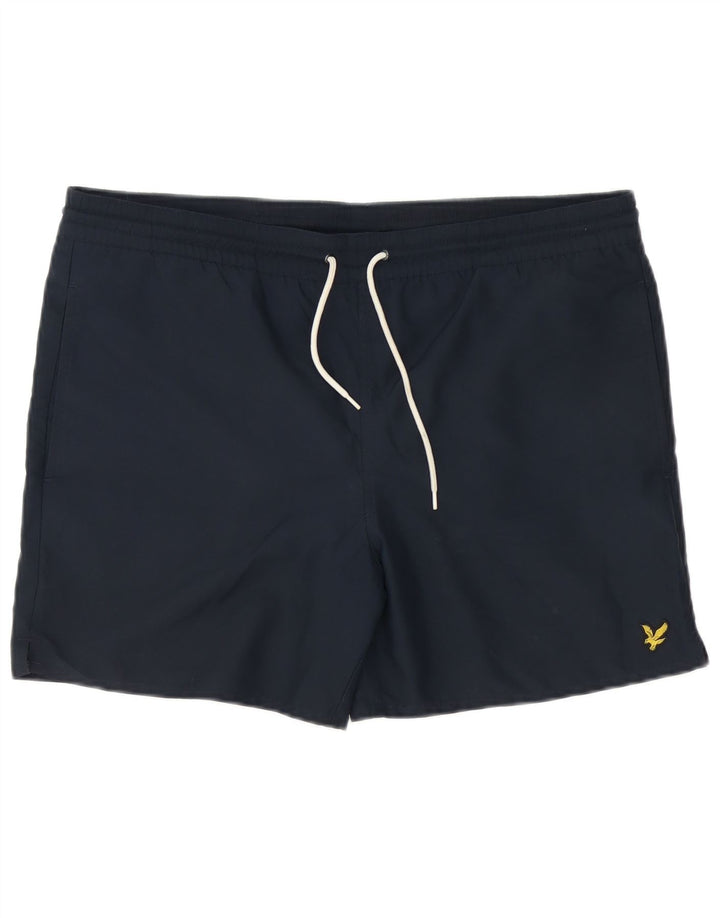 Pantaloni scurți de înot LYLE & SCOTT pentru bărbați, poliester mediu albastru bleumarin