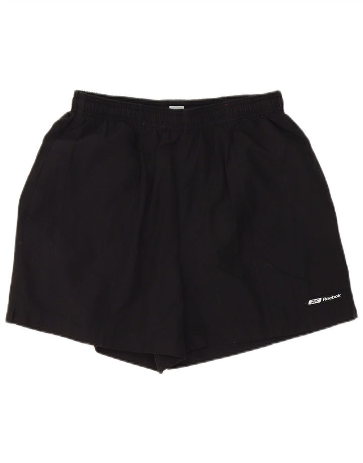 Pantaloni scurți sport pentru bărbați Reebok, poliester mediu negru