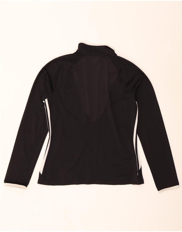 Jachetă de top pentru trening Adidas pentru femei UK 18 XL Negru Colorblock