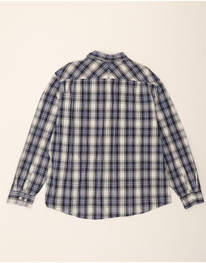 Cămașă pentru bărbați DOCKERS 2XL, bumbac cu carouri bleumarin