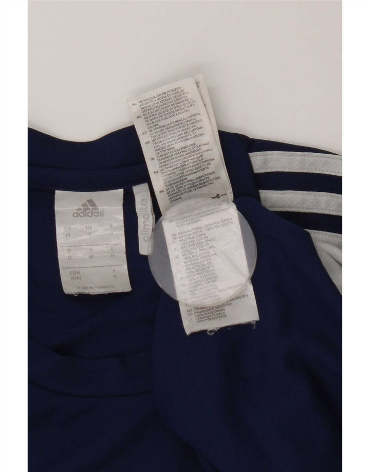Tricou Adidas Climalite pentru bărbați Top Mediu Bleumarin Poliester Colorblock